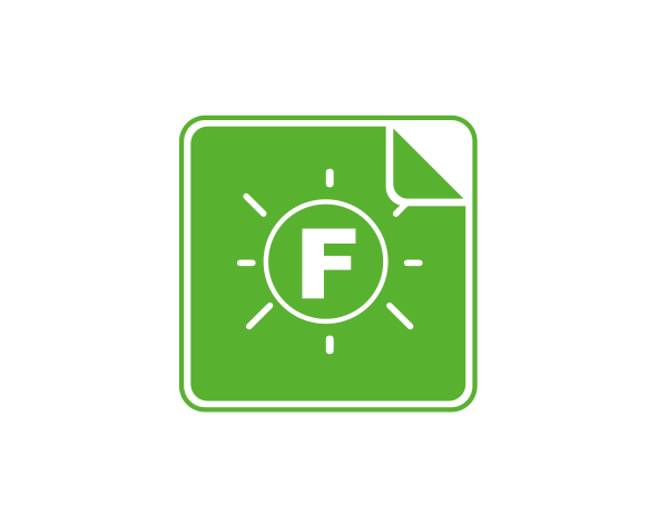 Fluo groene sticker